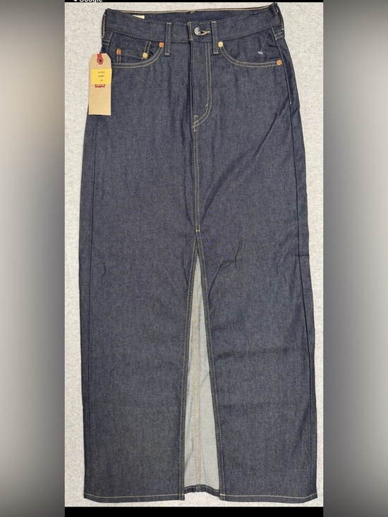 Levi's Dresses & Skirts - Levi's Premium women's denim maxi skirt in a deep dark indigo rigid denim, new